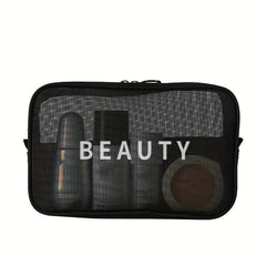 Portable Nylon Mesh Makeup Bag Toiletry Organizer Bag