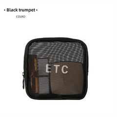 Portable Nylon Mesh Makeup Bag Toiletry Organizer Bag