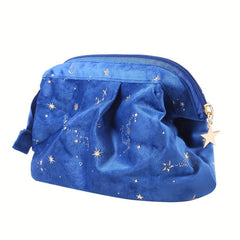 Bronzing Star Moon Velvet Cosmetic Bag Large Capacity Makeup Storage Bag