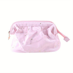 Bronzing Star Moon Velvet Cosmetic Bag Large Capacity Makeup Storage Bag