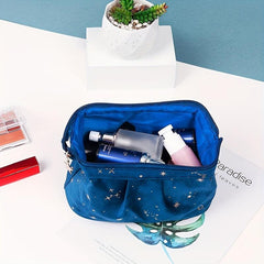 Bronzing Star Moon Velvet Cosmetic Bag Large Capacity Makeup Storage Bag