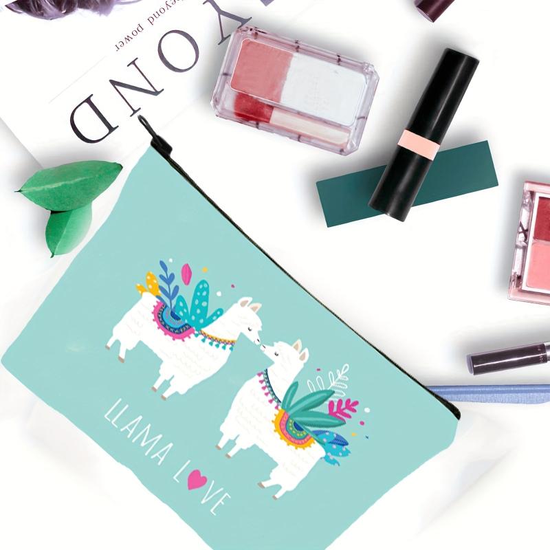 Cartoon Alpaca Comestic Bag Small Makeup Bag Printing Cosmetic Bag for Travel