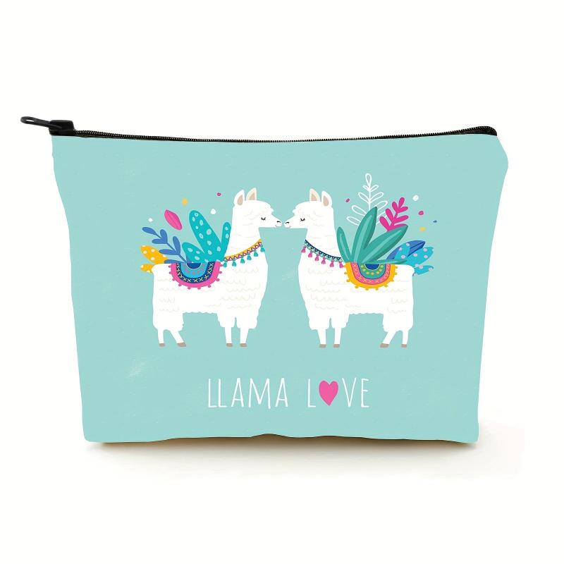 Cartoon Alpaca Comestic Bag Small Makeup Bag Printing Cosmetic Bag for Travel