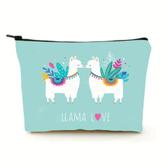 Cartoon Alpaca Comestic Bag Small Makeup Bag Printing Cosmetic Bag for Travel
