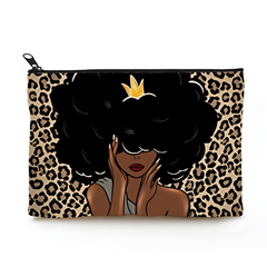2pcs Queen Afro Melanin Art Makeup Bag