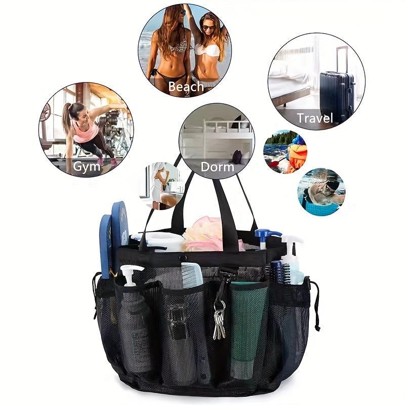 Transparent Mesh Bag Wash Bag Toiletry Bag Large Capacity Bath Bag Handbag