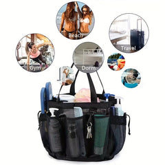 Transparent Mesh Bag Wash Bag Toiletry Bag Large Capacity Bath Bag Handbag