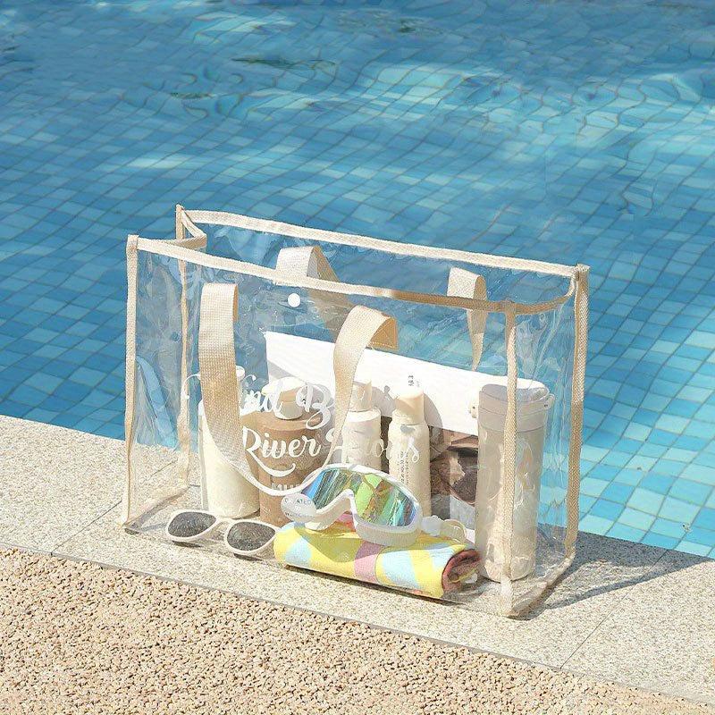 Transparent PVC Swimming Bag Waterproof Beach Bag Portable Travel Storage