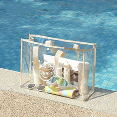 Transparent PVC Swimming Bag Waterproof Beach Bag Portable Travel Storage
