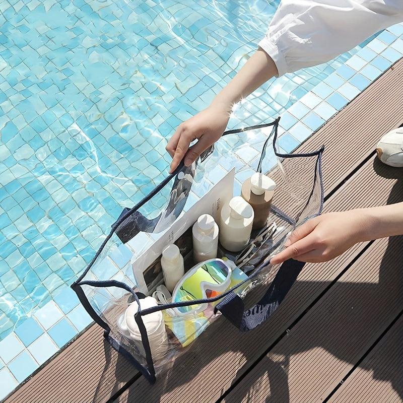 Transparent PVC Swimming Bag Waterproof Beach Bag Portable Travel Storage