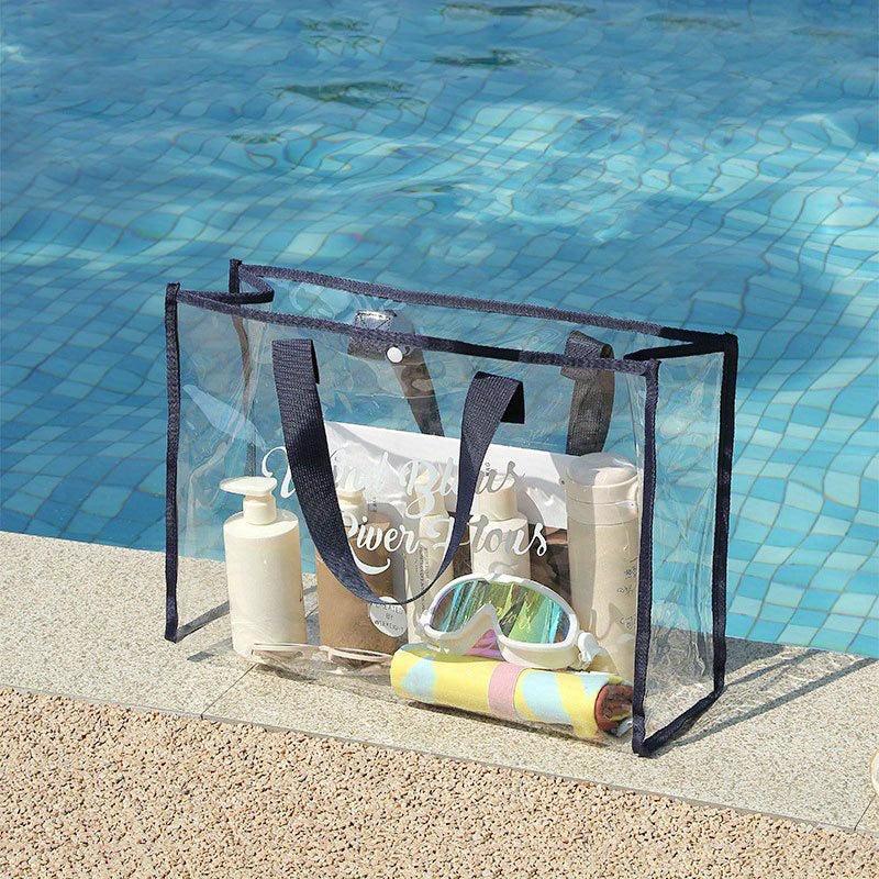 Transparent PVC Swimming Bag Waterproof Beach Bag Portable Travel Storage