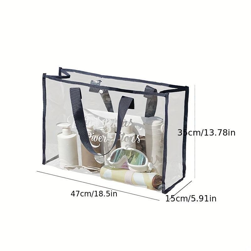 Transparent PVC Swimming Bag Waterproof Beach Bag Portable Travel Storage