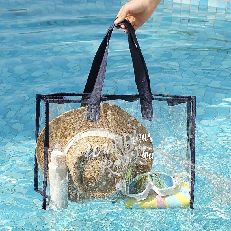 Transparent PVC Swimming Bag Waterproof Beach Bag Portable Travel Storage