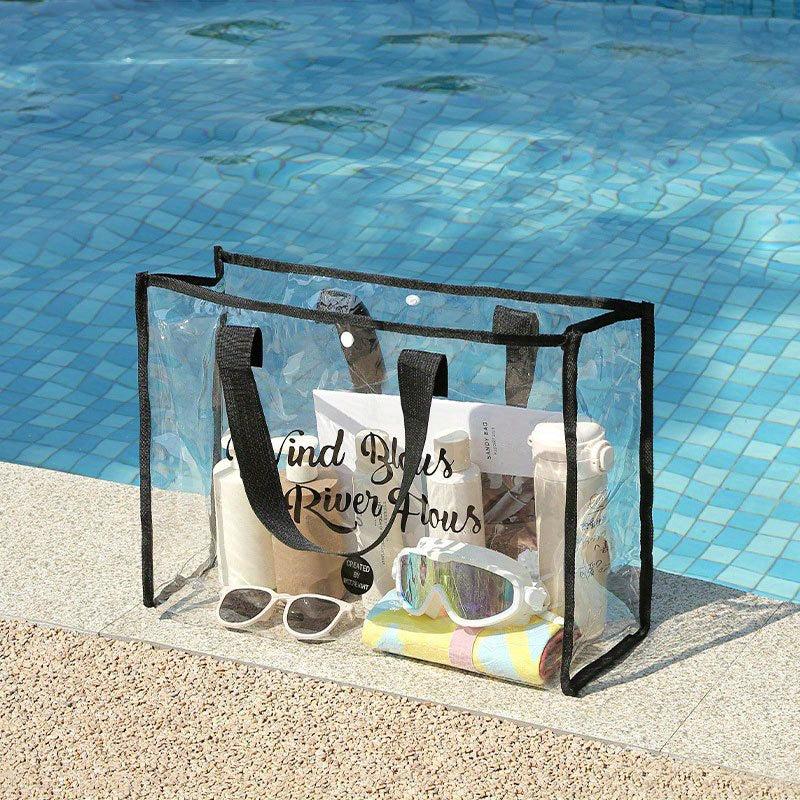 Transparent PVC Swimming Bag Waterproof Beach Bag Portable Travel Storage