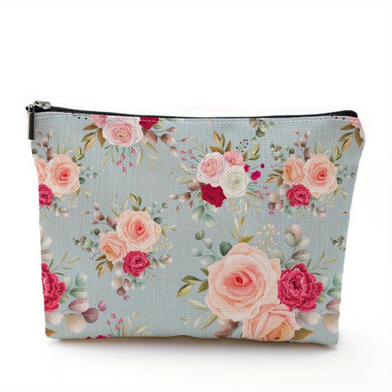 Floral Pattern Cosmetic Bag Makeup Bag Toiletry Bag for Women Travel