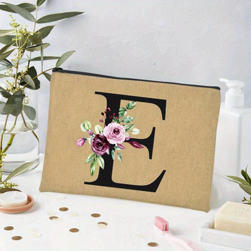 Linen Zipper Makeup Bag Travel Organizer