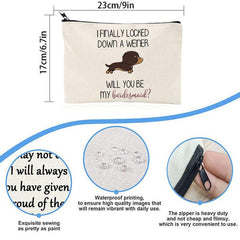 Dog Print Waterproof Toiletry Kit Cosmetic Bag