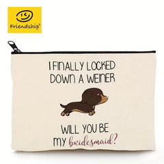 Dog Print Waterproof Toiletry Kit Cosmetic Bag