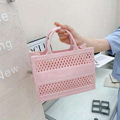 Large Capacity Beach Bag Hollow Out Toiletry Storage Bag