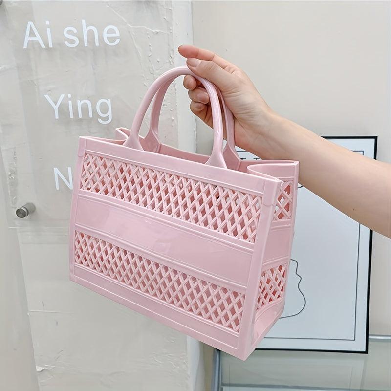 Large Capacity Beach Bag Hollow Out Toiletry Storage Bag