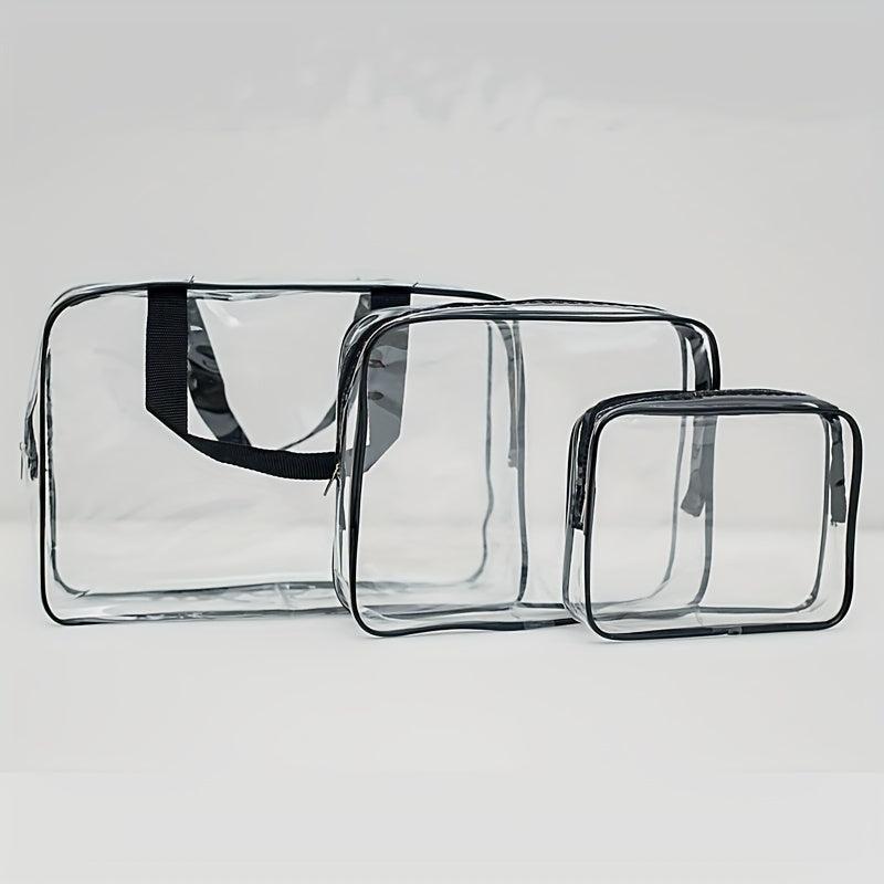 Transparent PVC Travel Toiletry Bag Cosmetics Bag Portable Storage