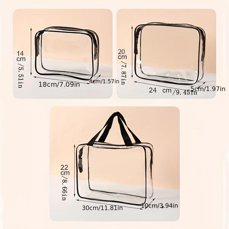 Transparent PVC Travel Toiletry Bag Cosmetics Bag Portable Storage