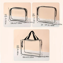 Transparent PVC Travel Toiletry Bag Cosmetics Bag Portable Storage