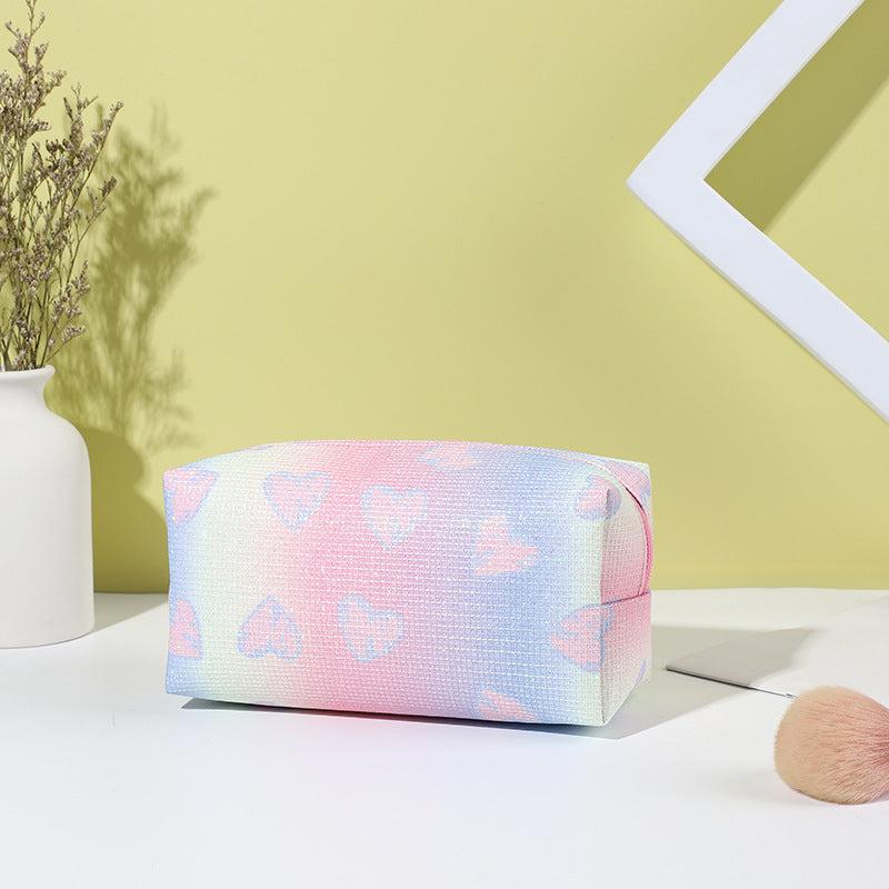 Glitter Love Toiletry Bag Portable Cosmetics Wash Travel Storage Bag