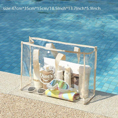 Transparent PVC Beach Bag Large Capacity Portable Handbag