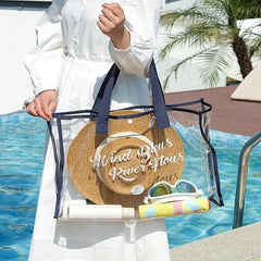 Transparent PVC Beach Bag Large Capacity Portable Handbag