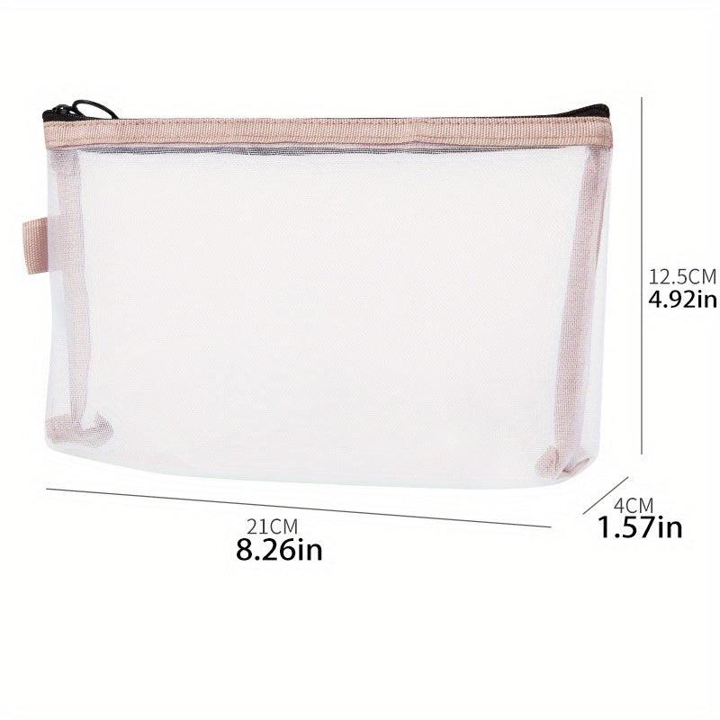 Transparent Mesh Storage Bag Portable Coin Purse Cosmetic Key Card Storage