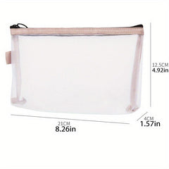 Transparent Mesh Storage Bag Portable Coin Purse Cosmetic Key Card Storage