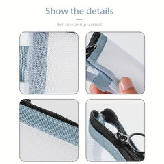 Transparent Mesh Storage Bag Portable Coin Purse Cosmetic Key Card Storage