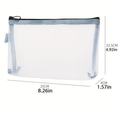 Transparent Mesh Storage Bag Portable Coin Purse Cosmetic Key Card Storage
