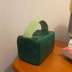 Portable Candy PU Large Capacity Makeup Bag Storage Bag Square Organizing Bag