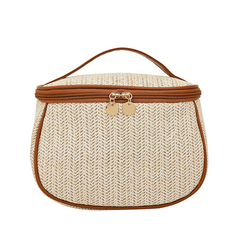 Straw Woven Cosmetic Bag Large Capacity Toiletry Bag