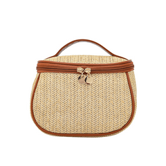 Straw Woven Cosmetic Bag Large Capacity Toiletry Bag