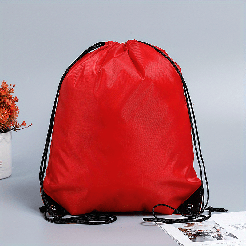 Polyester Drawstring Backpack Lightweight Foldable Storage Bag