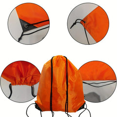 Polyester Drawstring Backpack Lightweight Foldable Storage Bag