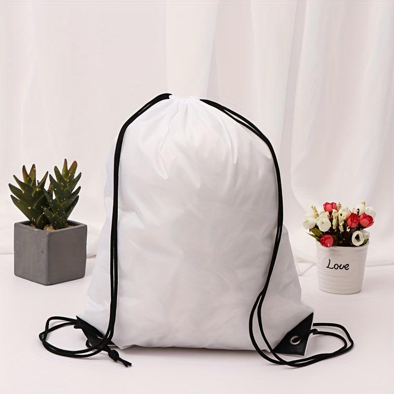 Polyester Drawstring Backpack Lightweight Foldable Storage Bag