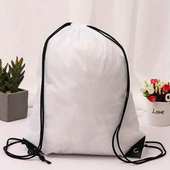 Polyester Drawstring Backpack Lightweight Foldable Storage Bag