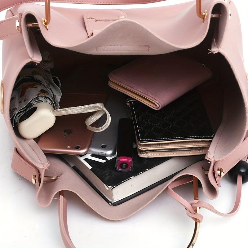 3pcs Tassel Handbag Set Women's Tote Bag Crossbody Bag Clutch Purse