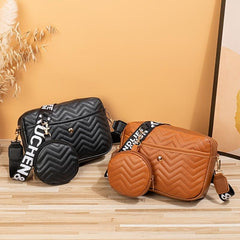 Quilted Shoulder Bag With Coin Purse Women's Small Crossbody Bag