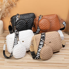 Quilted Shoulder Bag With Coin Purse Women's Small Crossbody Bag