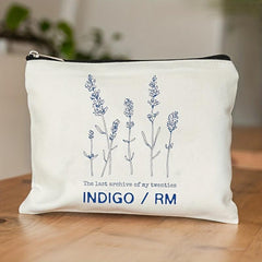 Floral Travel Cosmetic Bag Music Album Canvas Storage Bag