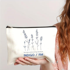 Floral Travel Cosmetic Bag Music Album Canvas Storage Bag