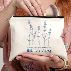 Floral Travel Cosmetic Bag Music Album Canvas Storage Bag