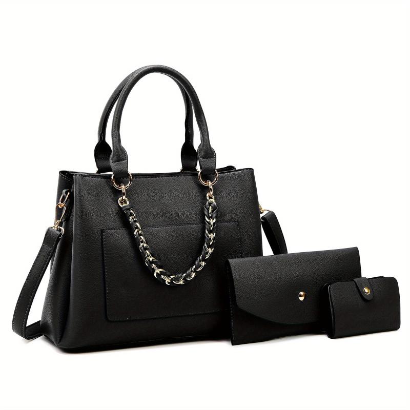 Metal Chain Large Capacity Handbags Set Women's Purse Sets