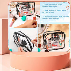 Waterproof Transparent Cosmetic Bag Portable Travel Storage Bag