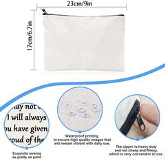 Floral A Letter Print Makeup Bag Bridesmaid Organizer Bags